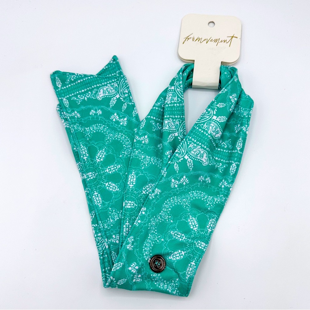 Free People Movement Green Print Button Headband